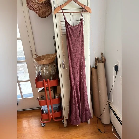 Anthropologie Lace Godet Maxi Slip Dress - Picture 4 of 12